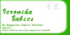 veronika babics business card